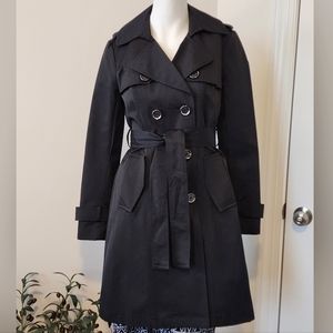 New York & Company black trench jacket XS